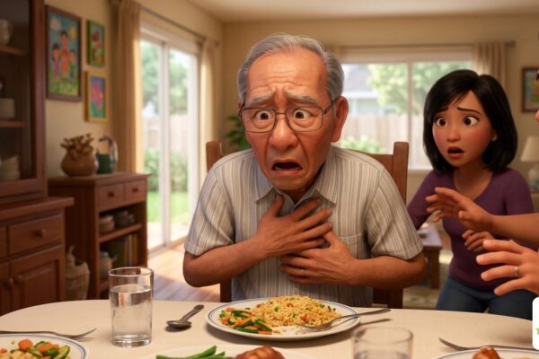 วิธีปฐมพยาบาล ผู้สูงอายุสำลักอาหาร