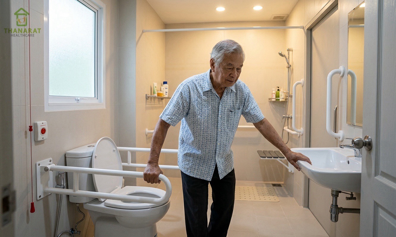 ออกแบบห้องน้ำผู้สูงอายุ-ห้องน้ำผู้สูงอายุ ปลอดภัย-Universal Design ผู้สูงอายุ-การป้องกันการหกล้มผู้สูงอายุ